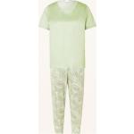 Reduzierte Hellgrüne Kurzärmelige Mey Pyjamas kurz aus Baumwolle für Damen Größe S 