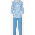 Hellblaue Mey Damenschlafanzüge & Damenpyjamas aus Jersey Größe L 