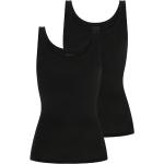 Reduzierte Schwarze Unifarbene Ärmellose Mey Bio Rundhals-Ausschnitt Damenträgerhemden & Damenachselhemden aus Baumwolle 