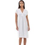 Weiße Kurzärmelige Mey Bio Nachhaltige Damennachthemden mit Knopf aus Baumwolle trocknergeeignet Größe XS 