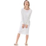 Weiße Langärmelige Mey Bio Nachhaltige Damennachthemden durchsichtig mit Knopf aus Baumwolle trocknergeeignet Größe S 