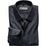 Schwarze Gestreifte Business Mey&Edlich Kentkragen Hemden mit Kent-Kragen aus Popeline für Herren 