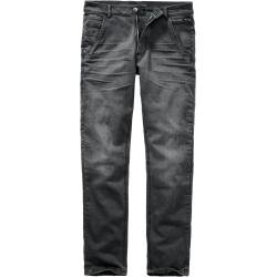 Mey & Edlich Herren Jeans-Hose Regular Tapered Grau einfarbig