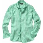 Grüne Gestreifte Mey&Edlich Herrenjeanshemden aus Leinen für den für den Sommer 