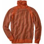 Orange Mey&Edlich Rollkragen Strickpullover aus Wolle für Herren Größe XL 
