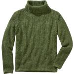 Grüne Unifarbene Mey&Edlich Rollkragen Rollkragenpullover aus Wolle für Herren Größe XL 