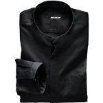 Schwarze Unifarbene Mey&Edlich Stehkragen Shirts mit Tasche für Herren für den für den Frühling 