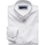 Reduzierte Weiße Gestreifte Vintage Mey&Edlich Stehkragen Stehkragenhemden aus Baumwolle für Herren für den für den Sommer 