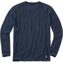 Mey & Edlich Herren Sweater Regular Fit Blau einfarbig