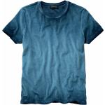 Blaue Unifarbene Mey&Edlich Bio T-Shirts für Herren Größe XL 