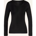 Schwarze Langärmelige Mey Emotion Langarm-Unterhemden aus Polyamid für Damen Größe L 