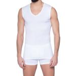 Weiße Oversize Mey V-Ausschnitt V-Shirts aus Baumwolle für Herren Größe XXL 