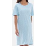 Blaue Gepunktete Kurzärmelige Mey Midi Damennachthemden aus Baumwolle trocknergeeignet Größe XL 