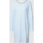 Reduzierte Hellblaue Langärmelige Mey Damennachthemden aus Baumwolle Größe M 