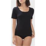 Schwarze Kurzärmelige Mey Bio Kurzarm-Unterhemden für Damen Größe L 