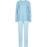 Blaue Unifarbene Mey Damenschlafanzüge & Damenpyjamas aus Baumwolle Größe S 