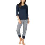 Blaue Mey Damenschlafanzüge & Damenpyjamas aus Baumwolle Größe L 