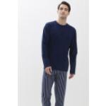 Blaue Gestreifte Mey Herrenschlafanzüge & Herrenpyjamas aus Baumwolle trocknergeeignet Übergrößen 