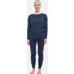 Reduzierte Blaue Mey Pyjamas lang aus Jersey für Damen Größe XS 