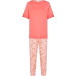 Orange Blumenmuster Mey Damenschlafanzüge & Damenpyjamas Größe M 2-teilig 