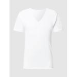 Weiße Mey V-Ausschnitt T-Shirts aus Baumwollmischung für Herren Größe XL 
