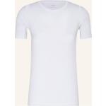 Weiße Business Kurzärmelige Mey T-Shirts aus Polyamid für Herren Übergrößen 