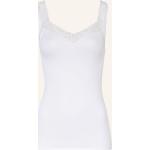 Weiße Mey Emotion V-Ausschnitt Damenträgerhemden & Damenachselhemden aus Polyamid enganliegend Größe M 