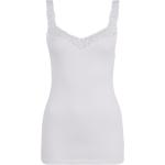 Weiße Mey V-Ausschnitt Damenunterhemden aus Spitze Größe L 