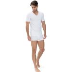 Reduzierte Weiße Unifarbene Kurzärmelige Mey V-Ausschnitt Kurzarm-Unterhemden aus Jersey für Herren Größe L 