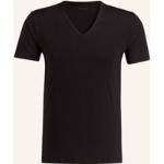 Schwarze Kurzärmelige Mey V-Ausschnitt V-Shirts aus Jersey für Herren Übergrößen 