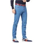 Blaue Meyer Bio Slim Fit Jeans mit Reißverschluss aus Denim für Herren für den für den Winter 