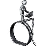 Megafuchs Figuren Skulptur Leserin aus Metall 19cm
