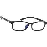 Damen Herren Blaulichtfilter Brille Blendschutz, Anti, Kratzfestes Objektiv Computer TV Anti Glare Glasses MFAZ Morefaz Ltd (Black T8001)