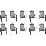 Anthrazitfarbene MFG Gartenstühle Metall aus Polyrattan stapelbar 