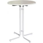 Weiße Runde Runde Tische 70 cm pulverbeschichtet klappbar Breite über 500cm, Höhe 100-150cm, Tiefe über 500cm 4 Personen 