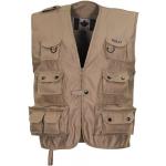 MFH Anglerweste »Outdoor Weste, khaki, schwere Ausführung - S« große aufgesetzte Rückentasche mit seitlichem Reißverschluss, braun, khaki