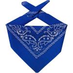 Royalblaue Tücher mit Fuchs-Motiv aus Baumwolle Einheitsgröße 
