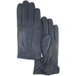 Marineblaue Gefütterte Handschuhe aus Leder für Herren Größe XL für den für den Winter 