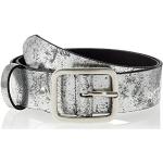 Reduzierte Silberne MGM Ledergürtel mit Schnalle aus Leder für Damen Länge 105 