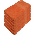 Orange Moderne Allergiker Handtücher Sets aus Baumwolle maschinenwaschbar 50x100 6-teilig 