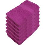Pinke Moderne Allergiker Handtücher Sets aus Baumwolle maschinenwaschbar 50x100 6-teilig 