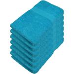 Blaue Moderne Allergiker Handtücher Sets aus Baumwolle maschinenwaschbar 50x100 6-teilig 
