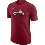 Rote Nike Essentials Miami Heat T-Shirts mit Basketball-Motiv für Herren Größe XL 