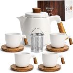 Reduzierte Weiße Moderne Teetassen Sets 300 ml matt aus Edelstahl 