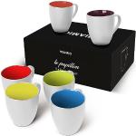 Reduzierte Bunte Moderne Kaffeetassen-Sets 350 ml aus Steingut mikrowellengeeignet 6 Personen 