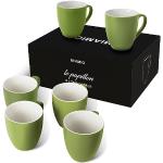 Reduzierte Grüne Moderne Kaffeetassen-Sets 350 ml matt aus Steingut mikrowellengeeignet 