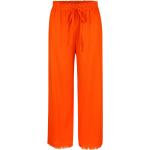 Orange Mia Moda Marlenehosen aus Leinen für Damen Größe L 