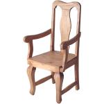 Braune Rustikale MiaMöbel Mexico Jugendstil Stühle aus Massivholz mit Armlehne Breite 0-50cm, Höhe 100-150cm, Tiefe 50-100cm 