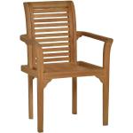 Reduzierte Braune Moderne MiaMöbel Teakholz-Gartenstühle geölt aus Massivholz stapelbar Breite 50-100cm, Höhe 50-100cm, Tiefe 50-100cm 