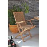 Braune Moderne MiaMöbel Teakholz-Gartenstühle aus Massivholz mit Armlehne Breite 50-100cm, Höhe 50-100cm, Tiefe 50-100cm 